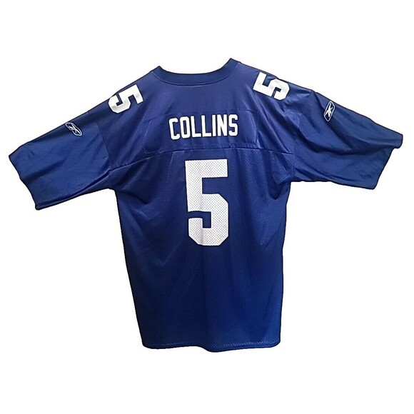 NFL New York Giants #5 Kerry Collins 2002 Reebok Men's XL Blue Jersey Vintage - Picture 5 of 9